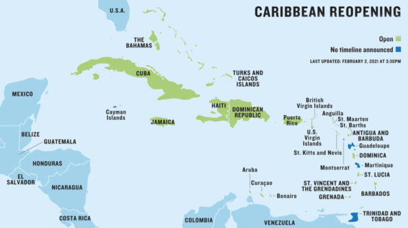 Entry Requirement in The Caribbean During COVID-19 - November 2021