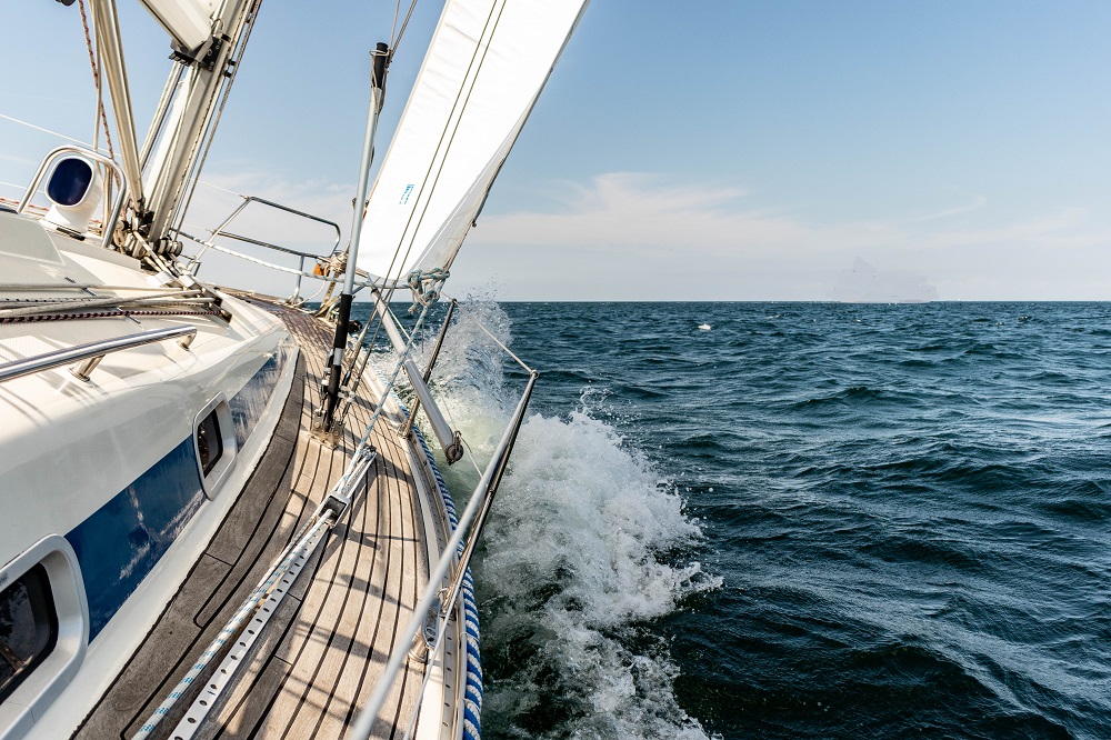 sailing yacht upwind