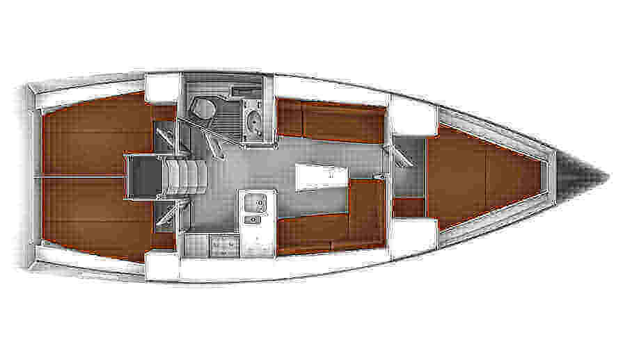 Bavaria-yachts Bavaria 37 Layout 1