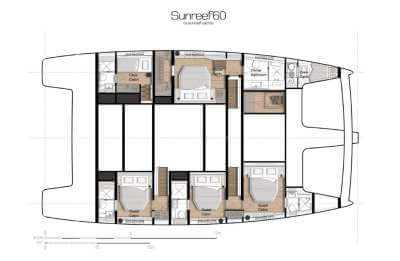 Sunreef-catamaran Sail 60loft Layout 1