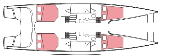 Oyachts Class4 Catamaran Layout 1