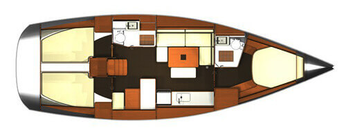 Dufour-yachts Dufour 405 Layout 1