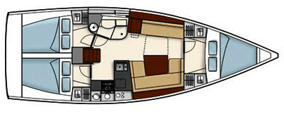 Dufour-yachts Dufour 385 Layout 1