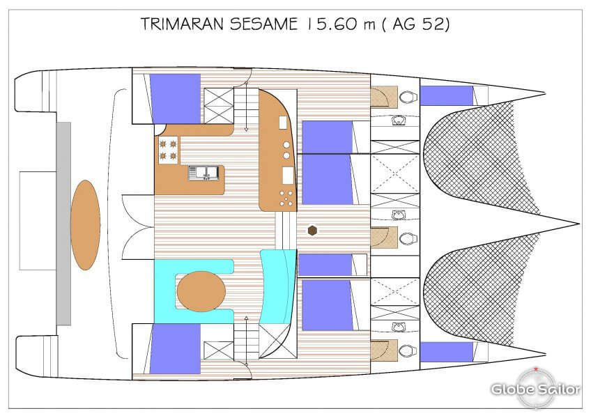 Custom Trimaran 52 Layout 1